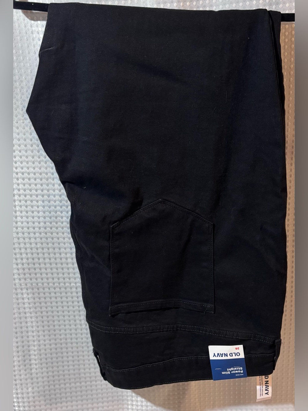 NWT Old Navy 26 Black Mid-rise Power Slim Straight Leg Jeans